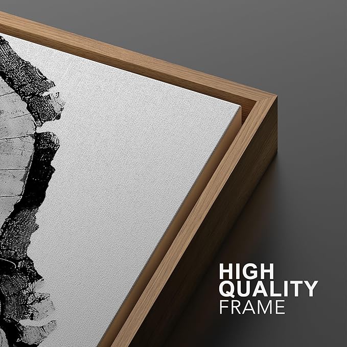 SIGNWIN Framed Wall Art Print Set Black & White Close Up Tree Ring Details Nature Wilderness Photography Modern Art Rustic Relax/Calm Multicolor for Living Room, Bedroom, Office - 24"x36"x2 Natural