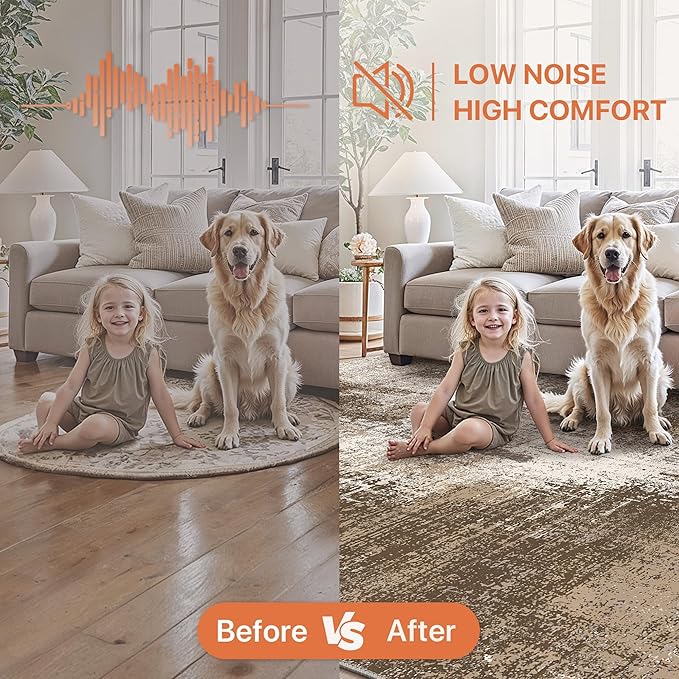 GENIMO Washable Area Rugs for Living Room Bedroom, 10x14 Modern Abstract Non Slip Rug, Low Pile Soft Contemporary Indoor Floor Carpet Cover for Dinning Room Kitchen, Earthy Brown