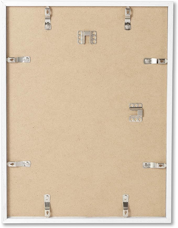 Opposite Wall - 18x24 in - White Solid Oak Wood Picture Frame - Lightweight, Versatile & Shatterproof - Wall Hanging Poster or Photo Frame - Wall Decor for Office, Gallery & Home - 2 Pack