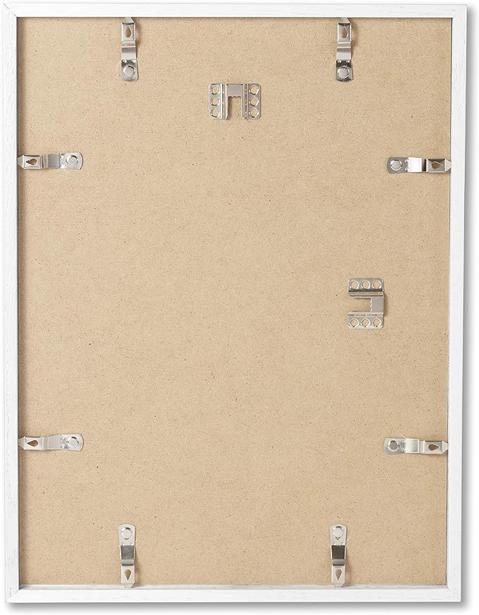 Opposite Wall - 14x18 in - White Solid Oak Wood Picture Frame - Lightweight, Versatile & Shatterproof - Wall Hanging Poster or Photo Frame - Wall Decor for Office, Gallery & Home