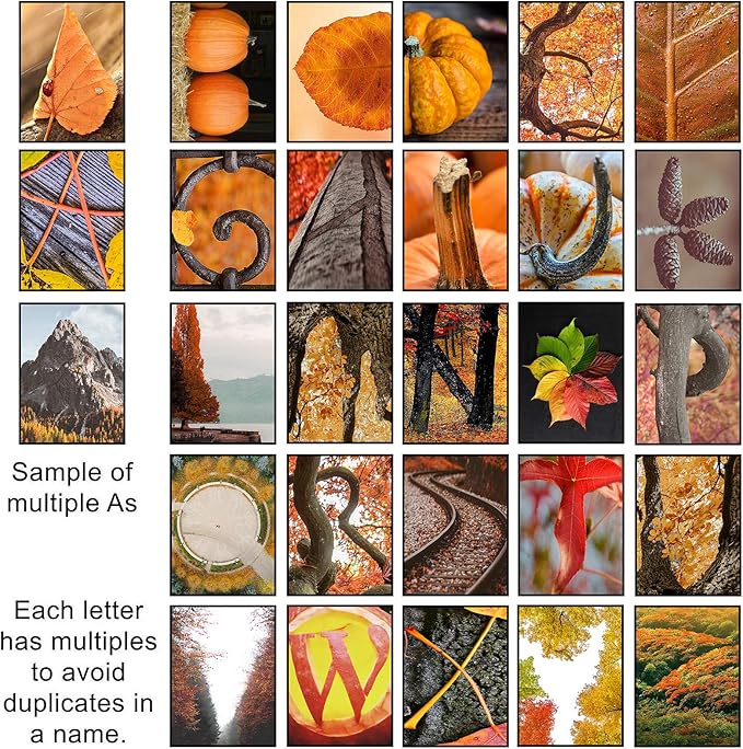 Personal-Prints AUTUMN Fall Nature Personal Name Art Gift | Autumn or Fall Decor Customized Gift (10"x30" Stretched Canvas)