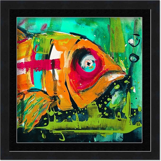 10x10 Frame with Mat - Black 13x13 Frame Wood Made to Display Print or Poster Measuring 10 x 10 Inches with Black Photo Mat