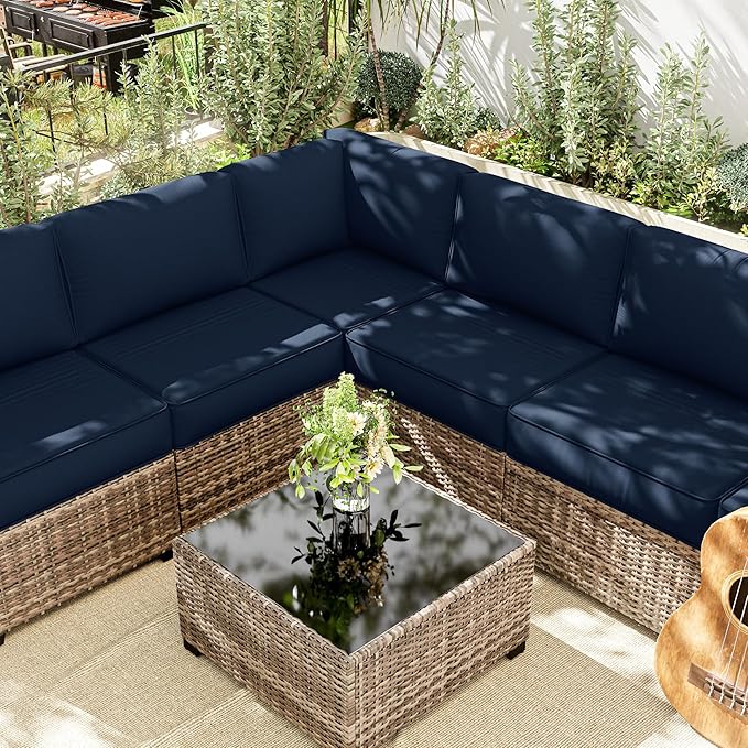 14 Pcs Outdoor Cushion Slipcovers Outdoor Patio Cushion Covers Replacement Waterproof with Zipper for Outdoor Furniture, Patio Sofa Couch 3 Sizes, Covers Only