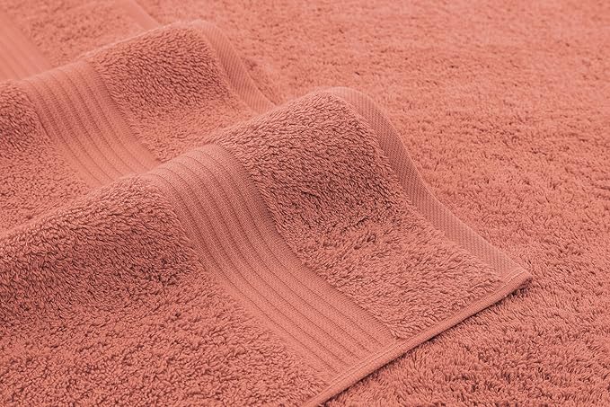 American Veteran Towel, Hand Towels for Bathroom Set of 4, 100% Cotton Turkish Hand Towel Sets Clearance Prime, Soft Drying Hand Face Towels, Coral Hand Towels