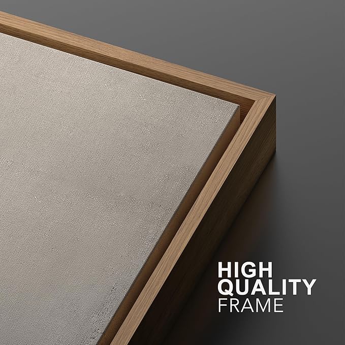 SIGNWIN Framed Canvas Print Wall Art Beige Gray Paint Strokes Abstract Grunge Landscape Prints Modern Art Minimalist Neutral Decor for Living Room, Bedroom, Office - 24"x36"x2 Natural