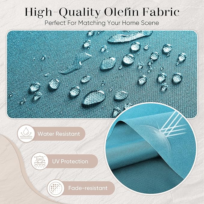 Luxury Outdoor Seat Cushion Set-22 x 22 x 6 Inch Outdoor Chair Cushions with Water Resistant & Removable Cover Outdoor Cushions for Patio Furniture Chair Sofa Couch-Beige