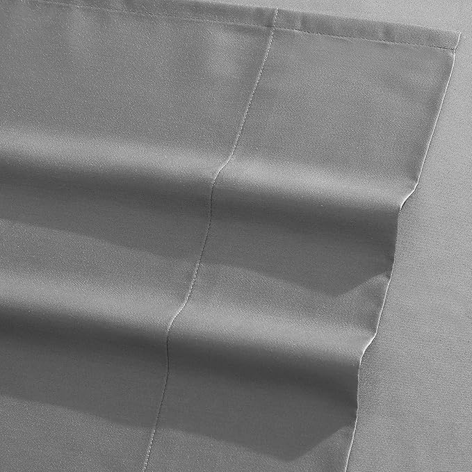 Vera Wang - Queen Sheet Set, Luxury Sateen Cotton Bedding, 800 Thread Count, Soft & Smooth Bedding Set (Charcoal, King)