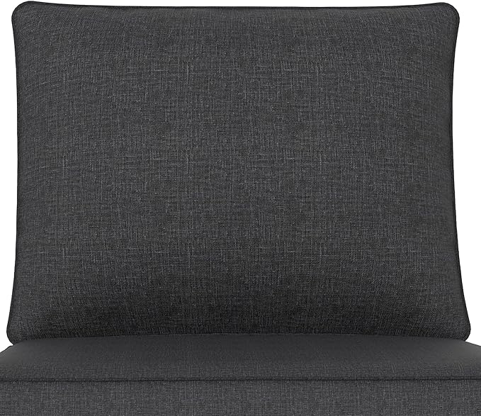 UIXE Outdoor Deep Seat Cushion Set with Slipcovers, Patio Furniture Cushions & Back Pillow, Water-Resistant Outdoor Cushion Slipcovers Backyard Sectional Sofa Cushions for Bistro Chair - Charcoal Gray