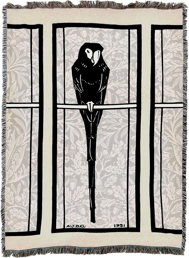 Pure Country Weavers Ara Blanket by Julie DeGraag - Bird Fine Art Gift Tapestry Throw Woven from Cotton - Made in The USA (72x54)