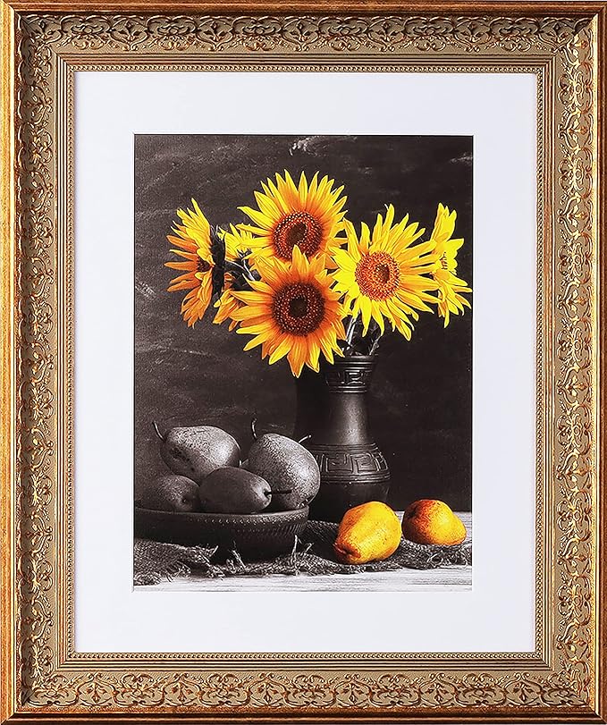 10 x 18 Frame 2-1/2" 10x18 Gold Frame.10x18 Poster Frame.10 x 18 Picture Frames for Wall Mounting.Large Ornate 18x10 Canvas Oil Painting Frames Gothic Vintage Antique Luxury 1556.Baroque Wood Alternative-Polystyrene for Photo,Diploma,Puzzle,TV