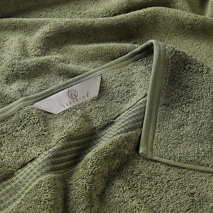 Superior Egyptian Cotton Bath Sheet Set, Oversized Towels for Home Bathroom, Master, Guest Bath, Decor Essentials, Quick Dry, Absorbent, Large Body Towel, Spa, Hotel, Resort, Set of 2, Forest Green