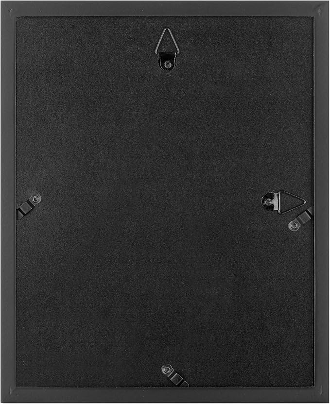 Gallery Perfect - 7-Piece Black Wall Frame Set - Kit with Decorative Art Prints - Hanging Template - Easy Installation Frame - Multi-Size Frames - Rectangular Wall Mount - Single Picture Frame