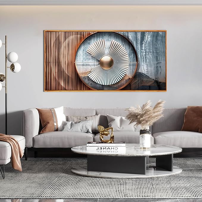 Minimalist Canvas Wall Art for Living Room Large Size - Abstract Art Wall Decor for Office - Wooden Framed Wall Art for Bedroom Size 29" x 59"