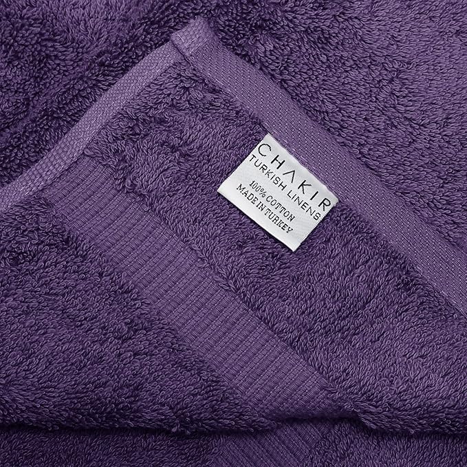 Chakir Turkish Linens 100% Cotton Premium Turkish Towels for Bathroom | 35'' x 70'' (1-Piece Bath Sheet, Plum)
