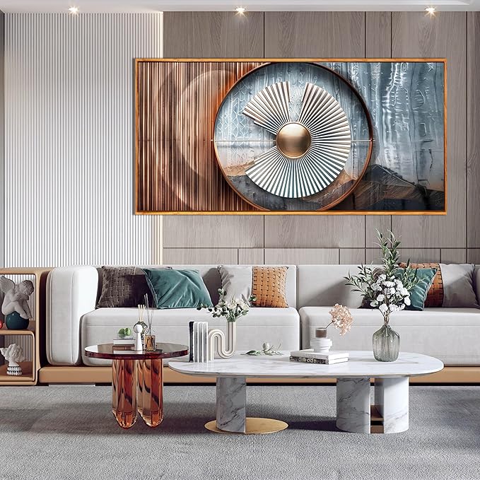 Minimalist Canvas Wall Art for Living Room Large Size - Abstract Art Wall Decor for Office - Wooden Framed Wall Art for Bedroom Size 29" x 59"
