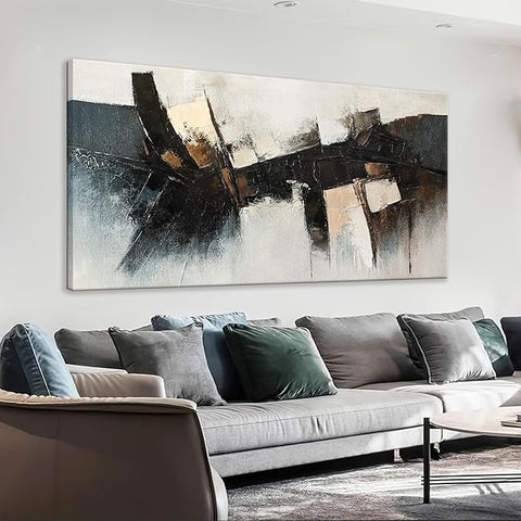 TAIJXAGSG Abstract Wall Art Small Size Wall Art Home Wall Decor Artwork Modern Black Canvas Art Wall Decor Painting Prints Pictures For Bedroom Office 20"X 40"