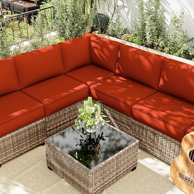 14 Pcs Outdoor Cushion Slipcovers Outdoor Patio Cushion Covers Replacement Waterproof with Zipper for Outdoor Furniture, Patio Sofa Couch 3 Sizes, Covers Only
