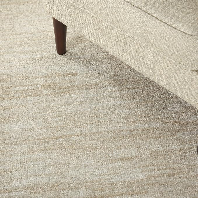 Nourison Home Essentials Solid Contemporary Ivory Beige 5' X 7' Area Rug , 5' X 7'