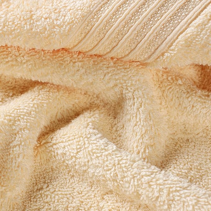 Superior Egyptian Cotton 6-Piece Towel Set, Bathroom Essentials, Towels For Bathroom, Apartment, Airbnb, Guest Bath, Face, Hand, Bath Towels, Washcloths, Absorbent, Fast Drying, Canary