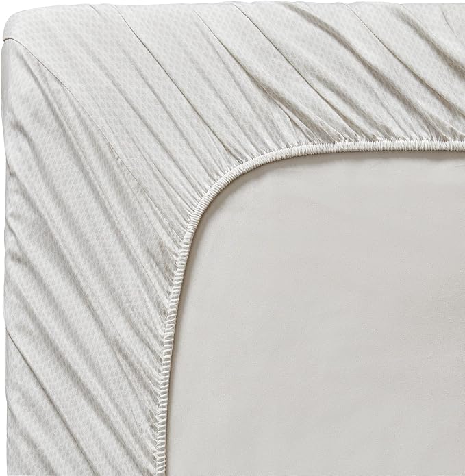 Vera Wang - Queen Sheet Set, Luxury Sateen Cotton Bedding, 800 Thread Count, Soft & Smooth Bedding Set (Lace Ivory, Queen)
