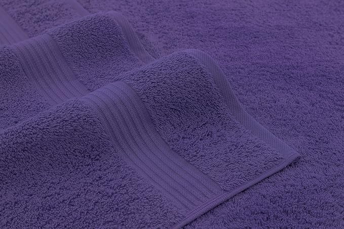 American Veteran Towel, Hand Towels for Bathroom Set of 4, 100% Cotton Turkish Hand Towel Sets Clearance Prime, Soft Drying Hand Face Towels, Purple Hand Towels