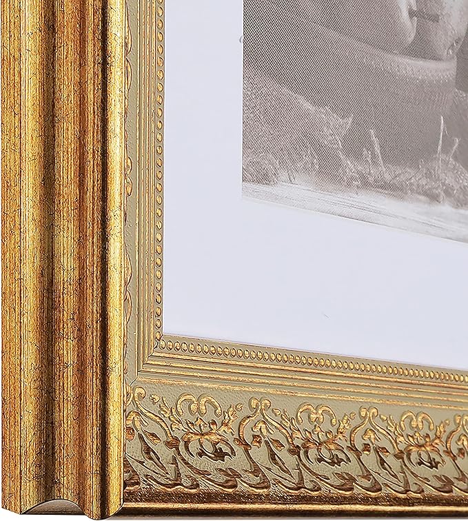 12 x 14 Frame 2-1/2" 12x14 Gold Frame.12x14 Poster Frame.12 x 14 Picture Frames for Wall Mounting.Large Ornate 14x12 Canvas Oil Painting Frames Gothic Vintage Antique Luxury 1556.Baroque Wood Alternative-Polystyrene for Photo,Diploma,Puzzle,TV