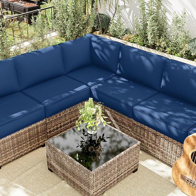 14 Pcs Outdoor Cushion Slipcovers Patio Cushion Covers Replacement Waterproof with Zipper for Outdoor Furniture, Patio Sofa Couch 3 Sizes, Covers Only