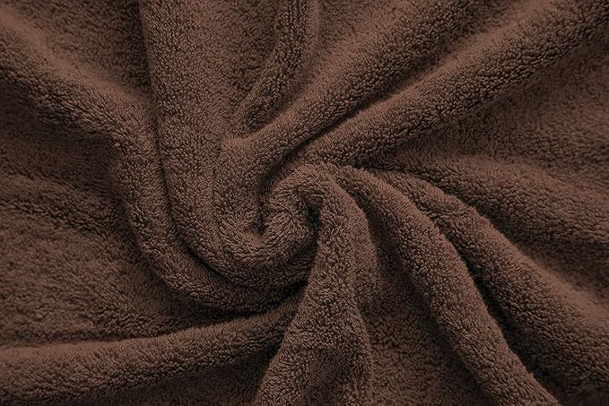 American Veteran Towel, Hand Towels for Bathroom Set of 4, 100% Cotton Turkish Hand Towel Sets Clearance Prime, Soft Drying Hand Face Towels, Brown Hand Towels