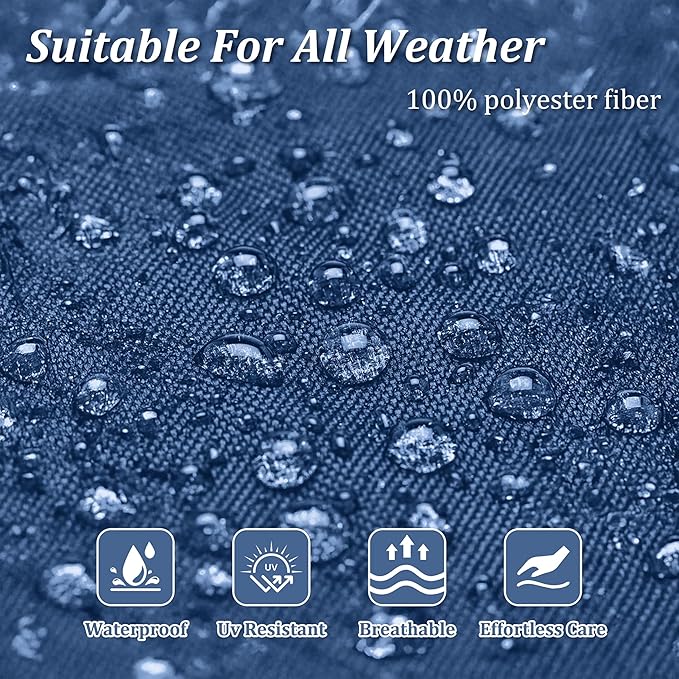 14 Pcs Outdoor Cushion Slipcovers Patio Cushion Covers Replacement Waterproof with Zipper for Outdoor Furniture, Patio Sofa Couch 3 Sizes, Covers Only