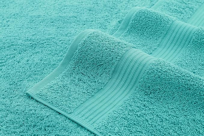 American Veteran Towel, Hand Towels for Bathroom Set of 4, 100% Cotton Turkish Hand Towel Sets Clearance Prime, Soft Drying Hand Face Towels, Turquoise Blue Hand Towels