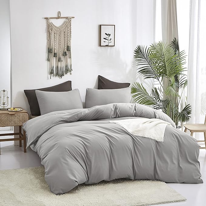 Silver Grey Comforter Sets Twin Light Gray Bedding Comforter Set Women Men Solid Pure Gray Blanket Quilts Fuzzy Breathable Light Grey Bedding Comforter Sets for Twin Bed