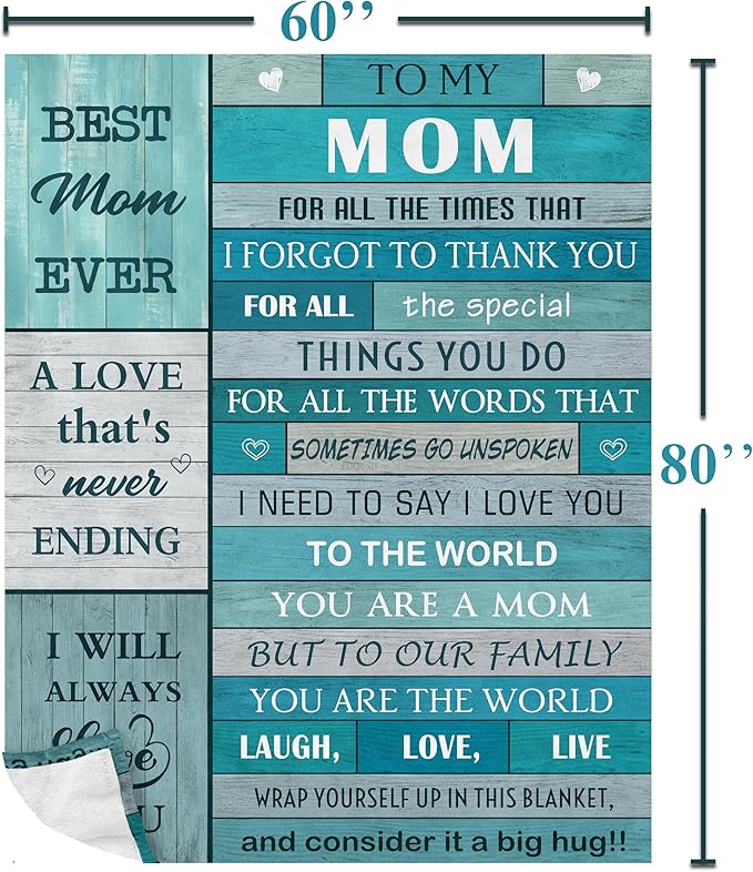 Gifts for Mom, Mom Birthday Gifts, Best Moms Blanket for Christmas/Valentine's Day/Mothers Day,Mama Blanket 80”x60”