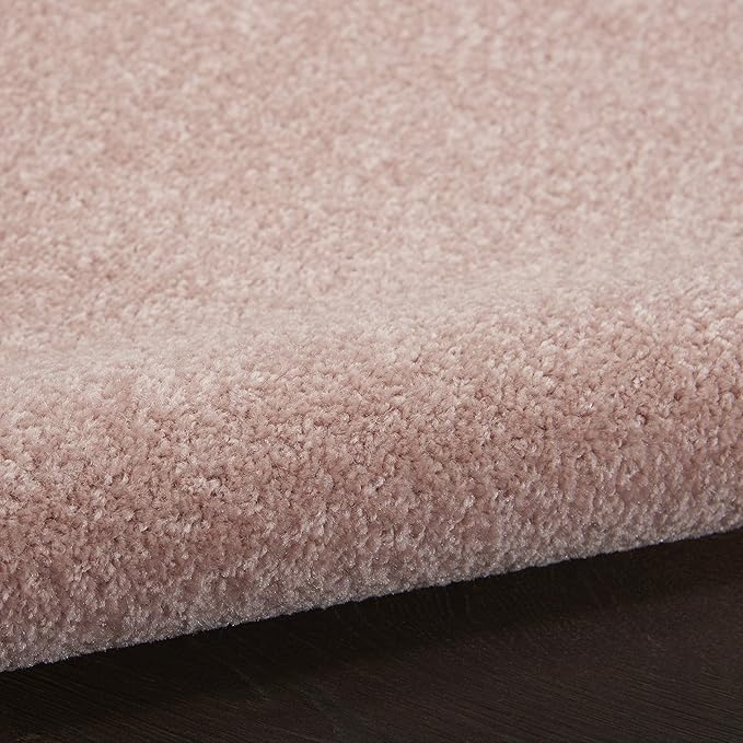 Nourison Home Essentials Solid Indoor/Outdoor Pink 2'2" x 18 Area Rug, Easy Cleaning, Non Shedding, Bed Room, Living Room, Dining Room, Deck, Patio, Backyard (2x18)