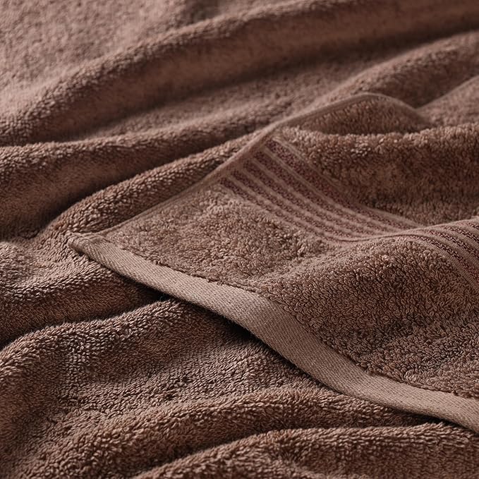 Superior Egyptian Cotton 9-Piece Towel Set, Assorted Towels for Home Bathroom, Guest Bath Decor Essentials, Includes 3 Bath, 3 Hand, 3 Face Towels/Washcloths, Quick Dry, Absorbent - Mocha