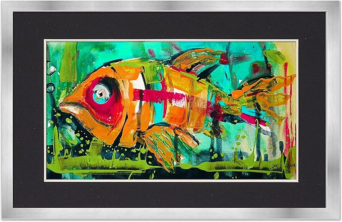 11.5x17 Frame with Mat - Silver 14x19 Frame Wood Made to Display Print or Poster Measuring 11.5 x 17 Inches with Black Photo Mat