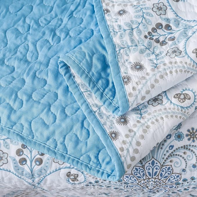 NEWLAKE Quilted Throw Blanket for Bed Couch Sofa, Blue Classic Royal, 60X78 Inch