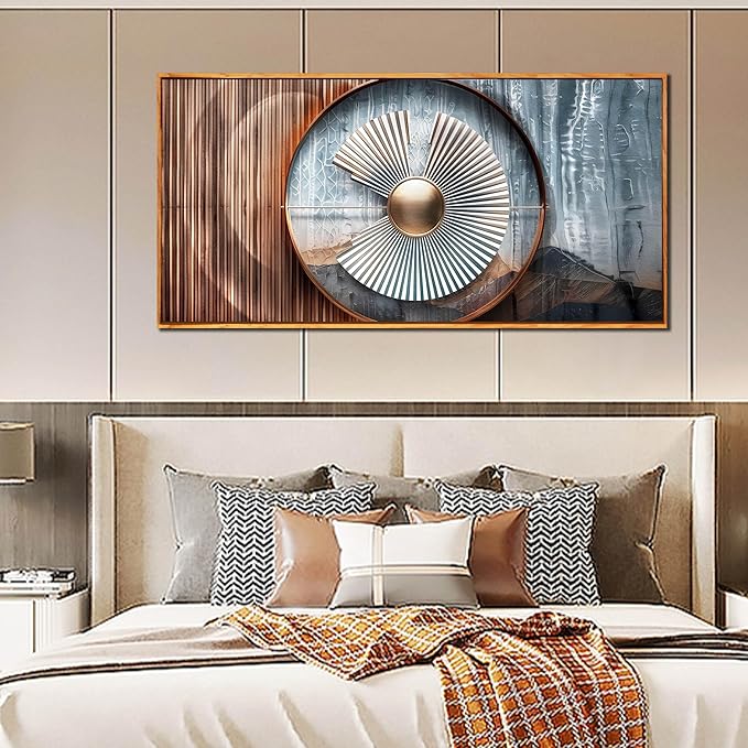 Minimalist Canvas Wall Art for Living Room Large Size - Abstract Art Wall Decor for Office - Wooden Framed Wall Art for Bedroom Size 29" x 59"