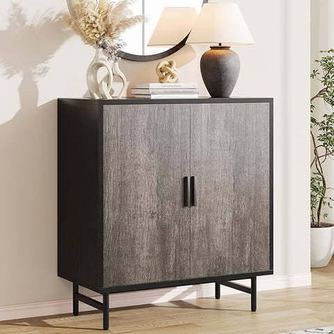 Sideboard Buffet Cabinet with Storage, Kitchen Storage Cabinet with Adjustable Shelf, 2-Door TV Console Table Accent Cabinet for Living Dining Room, Entryway, Hallway, Credenza, Coffee Liquor Bar