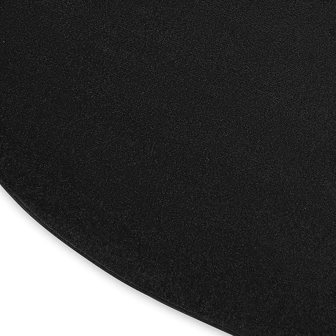 Nourison Home Essentials 8' x Round Black Fabric Outdoor Area Rug (8' Round)