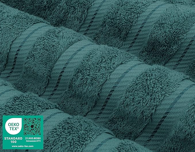 American Soft Linen Luxury Hand Towels for Bathroom, 600 GSM 100% Cotton Turkish 4 Piece Hand Towel Set, 600 GSM Hand Face Towels for Kitchen, Teal Hand Towels