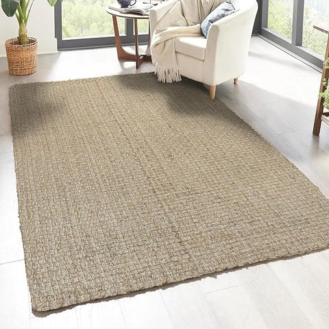 JONATHAN Y Estera Hand Woven Boucle Chunky Jute Ivory Indoor Area Rug, 4x6, Bohemian, Transitional, Easy-Cleaning for Living Room, Bedroom, Kitchen, Pet Friendly, Non-Shedding (NFR102B-4)