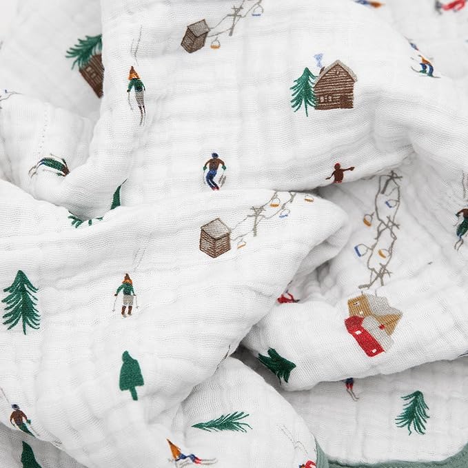 Little Unicorn Original Premium Cotton Quilt | Multi-Layered & Extra-Soft Muslin Fabric |for Babies & Toddlers (Powder Party)