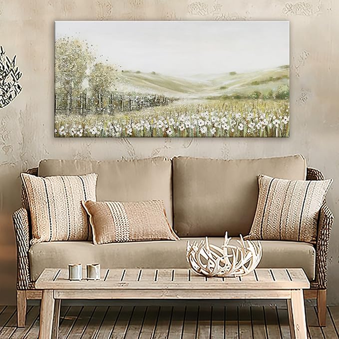 QSQ Canvas Wall Art Decor Home Decor Wall Art Prints Natural Modern Landscape Wall Decorations Artwork for Living Room Wall Bedroom Kitchen Office Decor 20"×40"