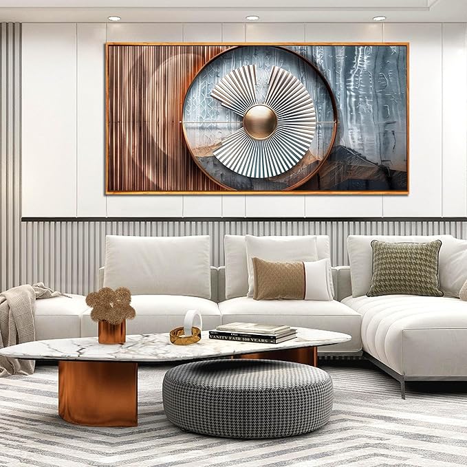 Minimalist Canvas Wall Art for Living Room Large Size - Abstract Art Wall Decor for Office - Wooden Framed Wall Art for Bedroom Size 29" x 59"