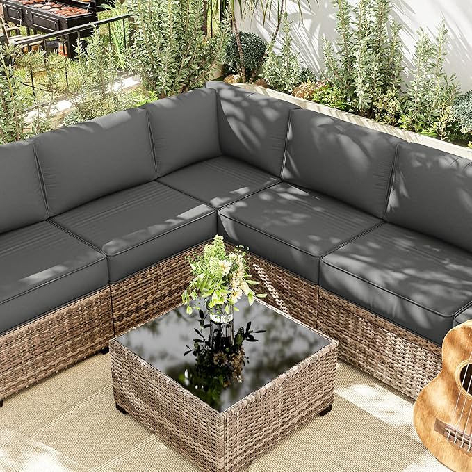 14 Pcs Outdoor Cushion Slipcovers Outdoor Patio Cushion Covers Replacement Waterproof with Zipper for Outdoor Furniture, Patio Sofa Couch 3 Sizes, Covers Only