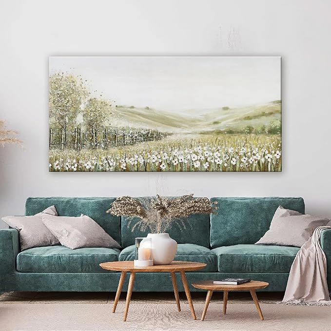 QSQ Canvas Wall Art Decor Home Paintings Decor Natural Wall Art Prints Modern Landscape Wall Decorations Artwork For Living Room Wall Bedroom Kitchen Office Decor 24"×48"