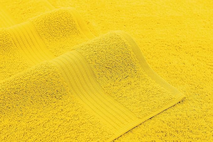 American Veteran Towel, Hand Towels for Bathroom Set of 4, 100% Cotton Turkish Hand Towel Sets Clearance Prime, Soft Drying Hand Face Towels, Yellow Hand Towels