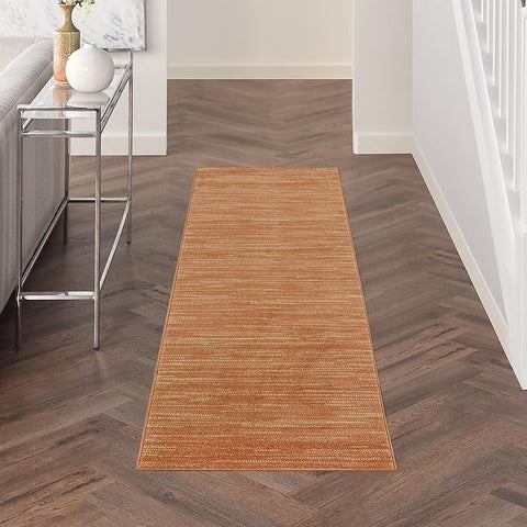 Nourison Home Essentials 6' Runner Rust Fabric Area Rug