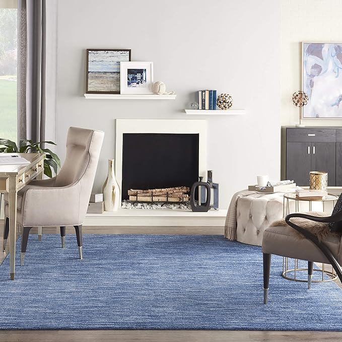 Nourison Home Essentials 8' x 10' Navy Blue Fabric Outdoor Area Rug (8' x 10')