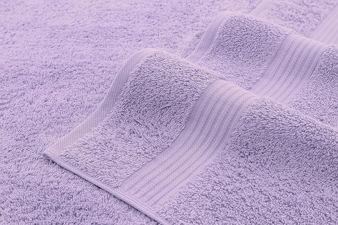 American Veteran Towel, Hand Towels for Bathroom Set of 4, 100% Cotton Turkish Hand Towel Sets Clearance Prime, Soft Hand Face Towels, Lilac Hand Towels